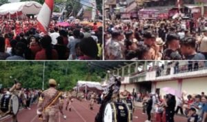 Luar Biasa..! Puluhan Ribu Warga Euforia Ikut Pawai Pembangunan Kawangkoan Raya